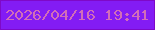 文字の大きさ：2、枠の色：7f09c8、背景の色：831cf4、文字の色：d26db8 無料ブログパーツのブログ時計