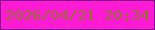 文字の大きさ：5、枠の色：7f0c91、背景の色：ff1bd3、文字の色：966b36 無料ブログパーツのブログ時計