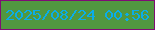 文字の大きさ：1、枠の色：7f0d74、背景の色：519840、文字の色：0aade8 無料ブログパーツのブログ時計