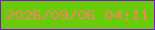 文字の大きさ：2、枠の色：7f0eda、背景の色：68cb08、文字の色：f88266 無料ブログパーツのブログ時計