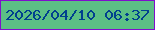 文字の大きさ：1、枠の色：7f0fcc、背景の色：5cbf85、文字の色：00408e 無料ブログパーツのブログ時計