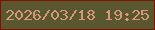 文字の大きさ：4、枠の色：7f1300、背景の色：5a5730、文字の色：d69978 無料ブログパーツのブログ時計
