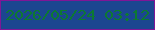 文字の大きさ：3、枠の色：7f1696、背景の色：1b4690、文字の色：0d7932 無料ブログパーツのブログ時計