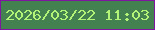 文字の大きさ：1、枠の色：7f169f、背景の色：448150、文字の色：b3f478 無料ブログパーツのブログ時計