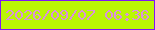文字の大きさ：2、枠の色：7f16f4、背景の色：baf604、文字の色：db92db 無料ブログパーツのブログ時計