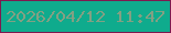 文字の大きさ：1、枠の色：7f194f、背景の色：0fab8d、文字の色：82a083 無料ブログパーツのブログ時計