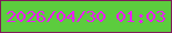 文字の大きさ：3、枠の色：7f1a59、背景の色：5ccc3e、文字の色：eb1df5 無料ブログパーツのブログ時計