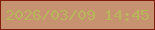 文字の大きさ：1、枠の色：7f1c0e、背景の色：c7926f、文字の色：bab55c 無料ブログパーツのブログ時計