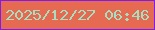 文字の大きさ：5、枠の色：7f1ceb、背景の色：e66a51、文字の色：a8dec0 無料ブログパーツのブログ時計