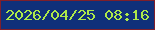 文字の大きさ：3、枠の色：7f1f2b、背景の色：10307a、文字の色：aee94a 無料ブログパーツのブログ時計