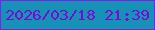 文字の大きさ：4、枠の色：7f20e6、背景の色：1692b6、文字の色：7b07d8 無料ブログパーツのブログ時計