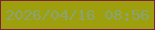 文字の大きさ：3、枠の色：7f213d、背景の色：9da00c、文字の色：8aa277 無料ブログパーツのブログ時計