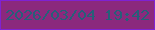 文字の大きさ：2、枠の色：7f22d3、背景の色：8b297d、文字の色：275f79 無料ブログパーツのブログ時計