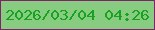 文字の大きさ：3、枠の色：7f236a、背景の色：88cc81、文字の色：17a320 無料ブログパーツのブログ時計
