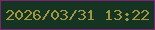 文字の大きさ：4、枠の色：7f2375、背景の色：153522、文字の色：a29641 無料ブログパーツのブログ時計