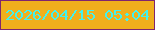 文字の大きさ：1、枠の色：7f256e、背景の色：f0af1c、文字の色：43f1ed 無料ブログパーツのブログ時計