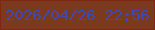 文字の大きさ：1、枠の色：7f2713、背景の色：7b391d、文字の色：4049b2 無料ブログパーツのブログ時計