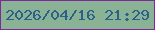 文字の大きさ：2、枠の色：7f279b、背景の色：8ab294、文字の色：2c5f89 無料ブログパーツのブログ時計