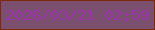 文字の大きさ：4、枠の色：7f290a、背景の色：7b506e、文字の色：9d30ad 無料ブログパーツのブログ時計