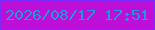 文字の大きさ：5、枠の色：7f29fc、背景の色：be0fd9、文字の色：2396db 無料ブログパーツのブログ時計