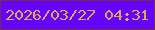 文字の大きさ：4、枠の色：7f2a45、背景の色：6404fc、文字の色：dbab4e 無料ブログパーツのブログ時計