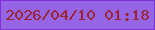 文字の大きさ：4、枠の色：7f2fd7、背景の色：9565e6、文字の色：9b2432 無料ブログパーツのブログ時計