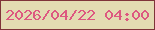 文字の大きさ：3、枠の色：7f3339、背景の色：e3dbb2、文字の色：dd5880 無料ブログパーツのブログ時計