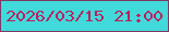 文字の大きさ：2、枠の色：7f3865、背景の色：42d9da、文字の色：b72262 無料ブログパーツのブログ時計