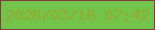 文字の大きさ：1、枠の色：7f3a41、背景の色：74c34a、文字の色：95a92d 無料ブログパーツのブログ時計