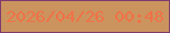文字の大きさ：5、枠の色：7f3a6f、背景の色：cb945f、文字の色：f07147 無料ブログパーツのブログ時計