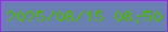 文字の大きさ：5、枠の色：7f3ecb、背景の色：6a80b3、文字の色：4fb801 無料ブログパーツのブログ時計