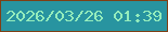 文字の大きさ：3、枠の色：7f3f15、背景の色：2894a0、文字の色：94ecbc 無料ブログパーツのブログ時計