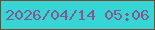 文字の大きさ：1、枠の色：7f4728、背景の色：35d6d5、文字の色：85588b 無料ブログパーツのブログ時計