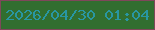 文字の大きさ：1、枠の色：7f475a、背景の色：316e2f、文字の色：2996a2 無料ブログパーツのブログ時計