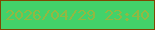 文字の大きさ：2、枠の色：7f4802、背景の色：43d26a、文字の色：93b742 無料ブログパーツのブログ時計