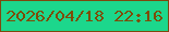 文字の大きさ：2、枠の色：7f480e、背景の色：1cd78c、文字の色：7d4c06 無料ブログパーツのブログ時計