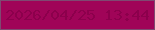 文字の大きさ：2、枠の色：7f4971、背景の色：a00458、文字の色：8c004c 無料ブログパーツのブログ時計