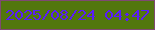 文字の大きさ：3、枠の色：7f4972、背景の色：52770d、文字の色：5a1cfa 無料ブログパーツのブログ時計