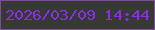 文字の大きさ：4、枠の色：7f4d98、背景の色：363936、文字の色：8b2de3 無料ブログパーツのブログ時計