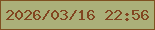 文字の大きさ：1、枠の色：7f5121、背景の色：abb079、文字の色：824520 無料ブログパーツのブログ時計
