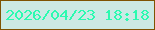 文字の大きさ：4、枠の色：7f5303、背景の色：cce9e4、文字の色：2cfab0 無料ブログパーツのブログ時計