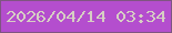 文字の大きさ：4、枠の色：7f5582、背景の色：b44ece、文字の色：d6cec3 無料ブログパーツのブログ時計