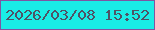 文字の大きさ：1、枠の色：7f56a2、背景の色：1aede6、文字の色：4e5366 無料ブログパーツのブログ時計