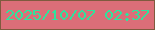 文字の大きさ：5、枠の色：7f5a3e、背景の色：db6e78、文字の色：2ee49d 無料ブログパーツのブログ時計