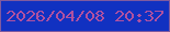 文字の大きさ：2、枠の色：7f5a9f、背景の色：1131c1、文字の色：b051a0 無料ブログパーツのブログ時計