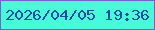 文字の大きさ：5、枠の色：7f5ad6、背景の色：47fad8、文字の色：1f4aa5 無料ブログパーツのブログ時計