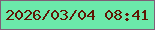 文字の大きさ：4、枠の色：7f5e77、背景の色：6be9aa、文字の色：601605 無料ブログパーツのブログ時計