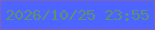 文字の大きさ：1、枠の色：7f61b7、背景の色：4e64ff、文字の色：5d9171 無料ブログパーツのブログ時計