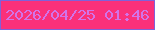 文字の大きさ：2、枠の色：7f61d9、背景の色：fa307a、文字の色：d273e9 無料ブログパーツのブログ時計