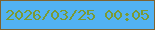 文字の大きさ：4、枠の色：7f622f、背景の色：52b2f2、文字の色：7a9a33 無料ブログパーツのブログ時計